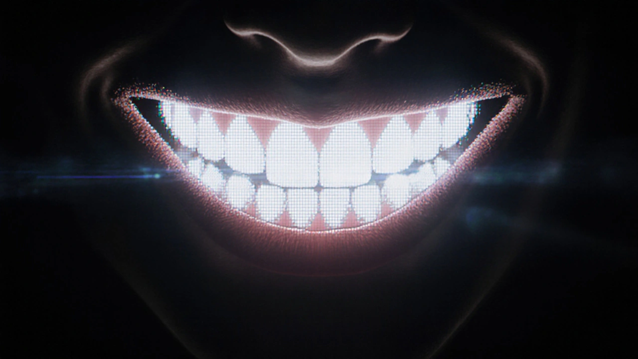 Úsměv jako 4K displej, kde fazety září čistou bílou barvou proti bledým metodám.