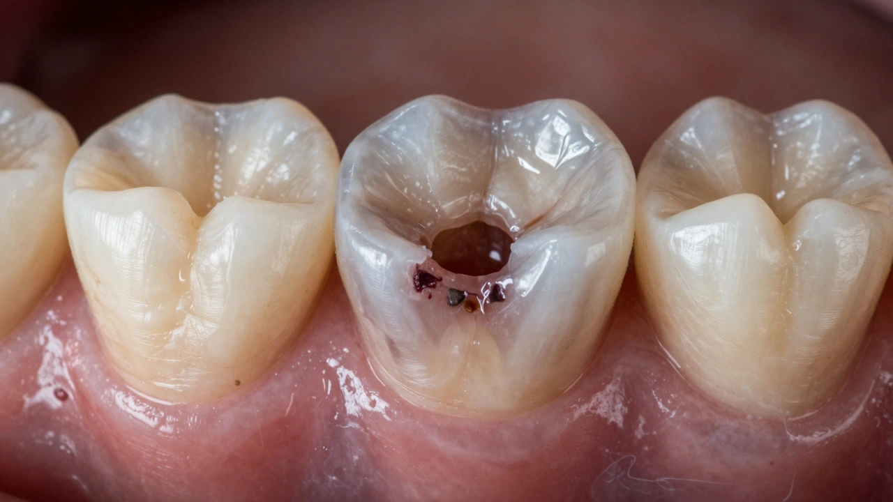 Jak vypadají zuby bez skloionomerních plomb?