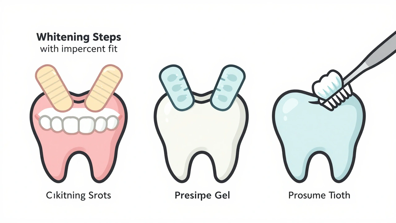 Porovnání tří typů bělení zubů: proužky, formy a pasty