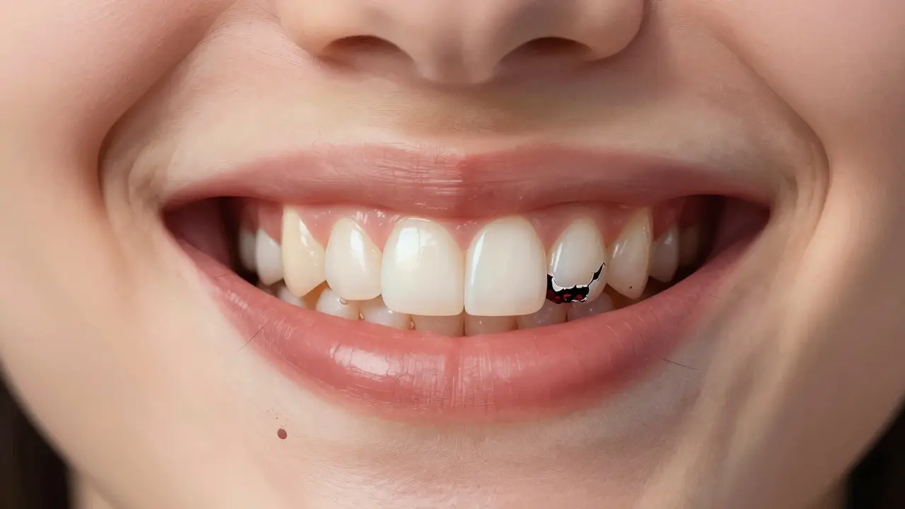 Contrasting healthy veneer with decayed one, showing hidden damage beneath.