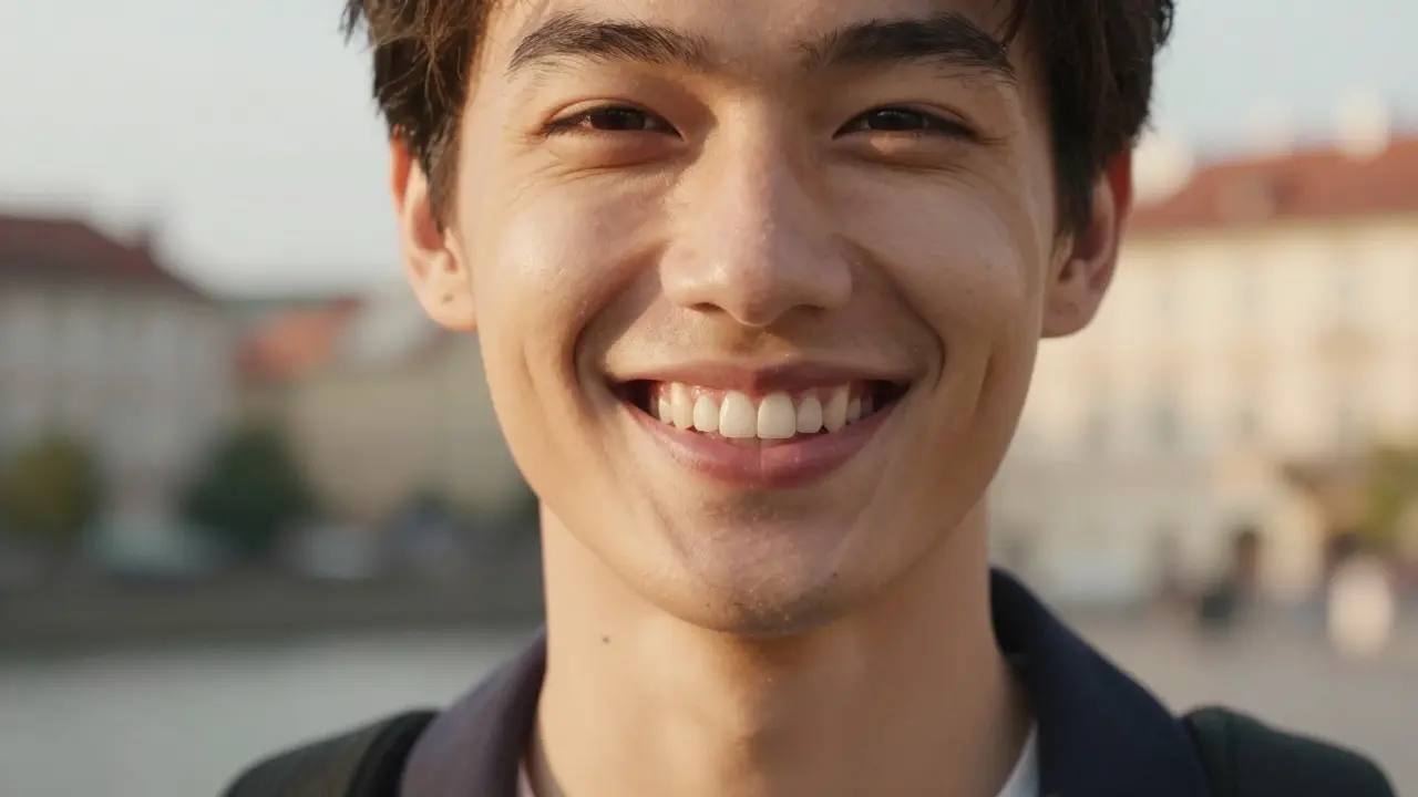 Detail přirozeného a harmonického úsměvu po aplikaci faset.