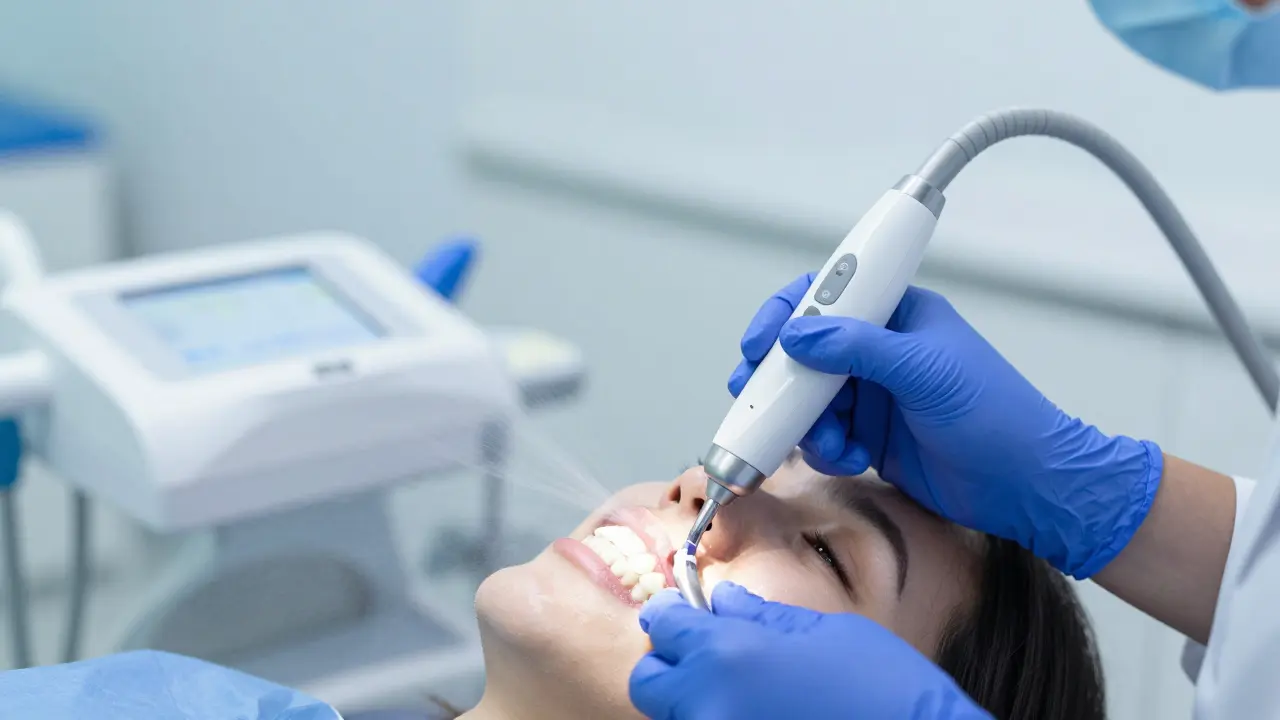 Profesionální ultrazvukové čištění zubů u dentisty