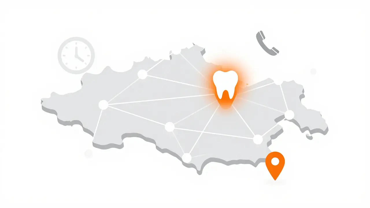 Abstraktní mapa Prahy s vyhledáváním ordinace