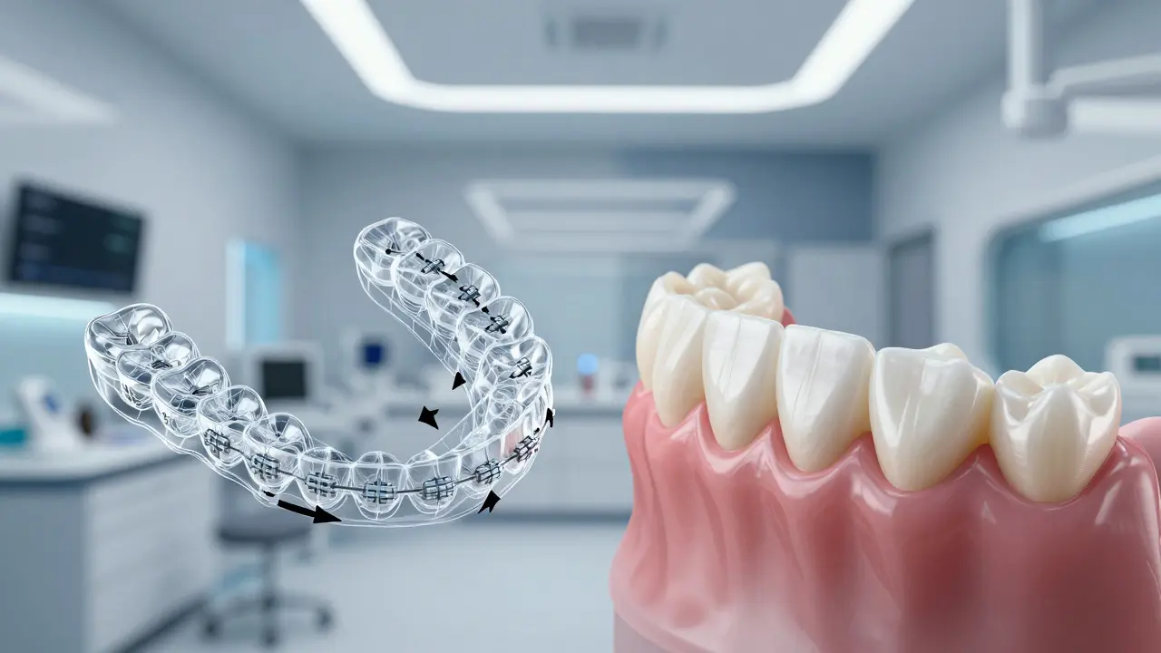 Digitální porovnání rovnání zubů a keramických fazet