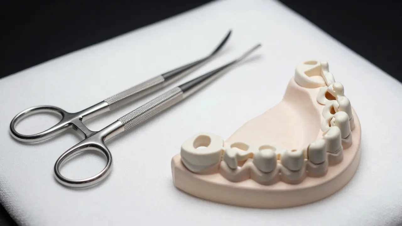Nástroje pro mikrovaskulární chirurgii a 3D tisknutý model čelisti