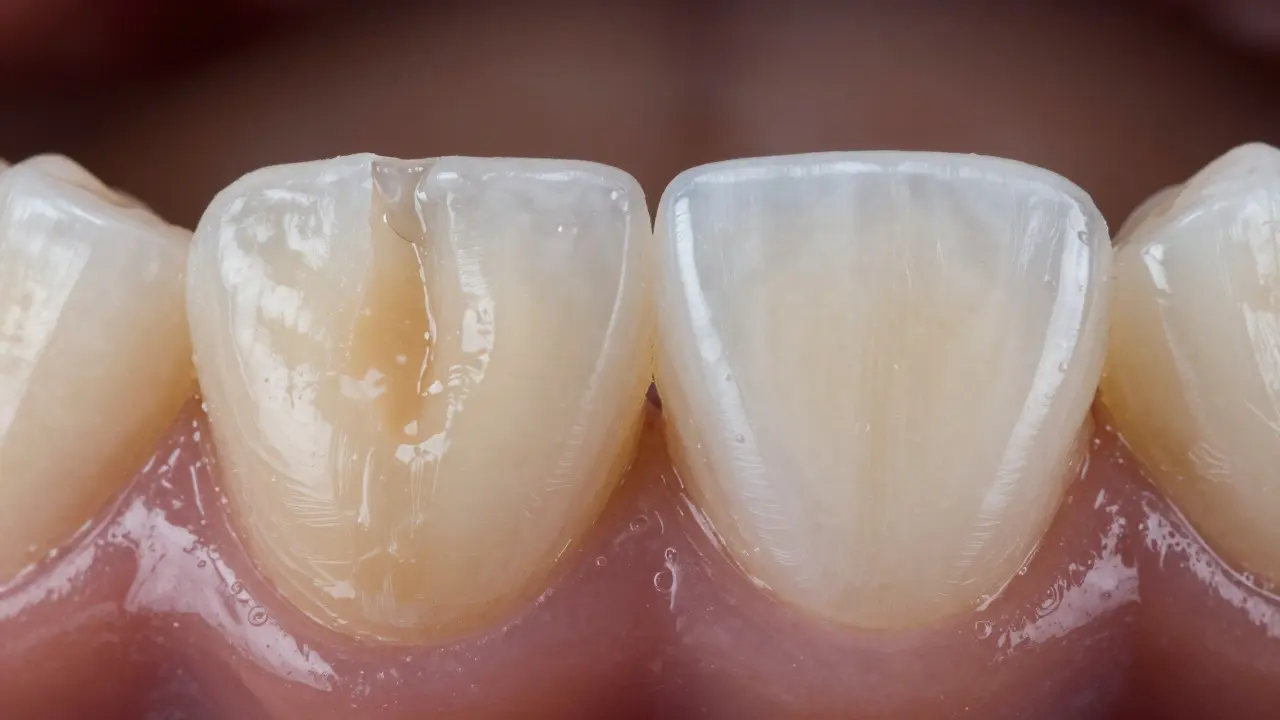 Srovnání levné kompozitní výplně a kvalitní porcelánové korunky