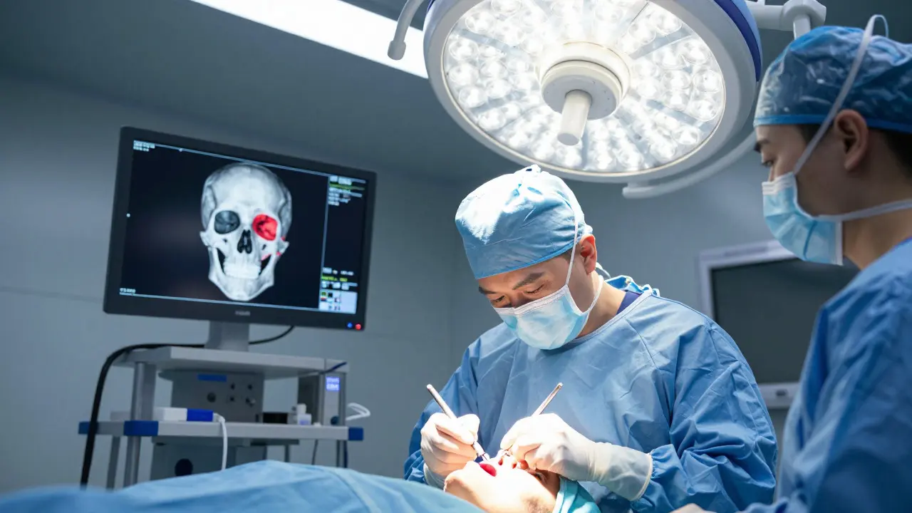 Maxilofaciální chirurgie v operační sále