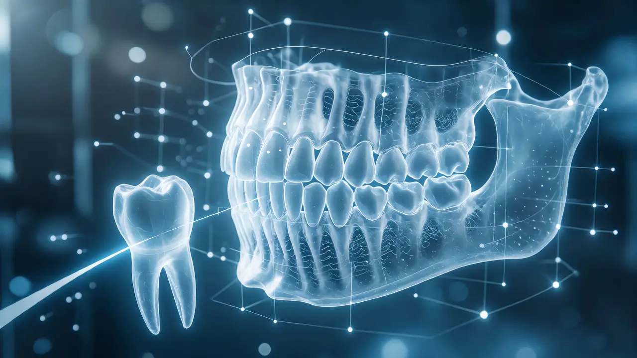 Digitální vizualizace pohybu zubů pomocí 3D modelu čelisti